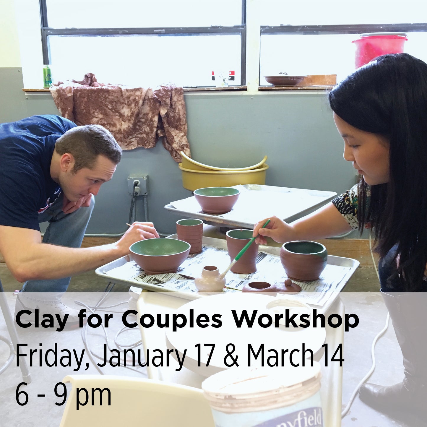 Clay for Couples Pottery Workshops