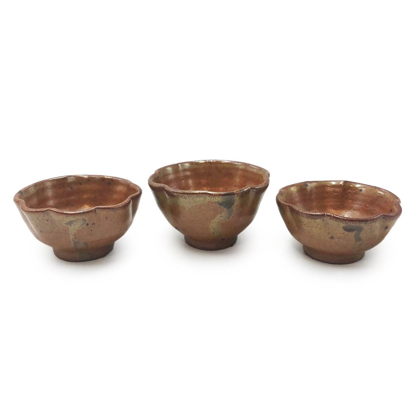 Set of Scalloped Shino Bowls